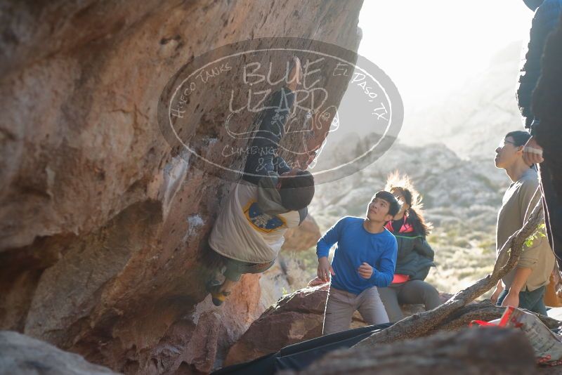 Bouldering in Hueco Tanks on 12/15/2019 with Blue Lizard Climbing and Yoga

Filename: SRM_20191215_1654530.jpg
Aperture: f/2.8
Shutter Speed: 1/250
Body: Canon EOS-1D Mark II
Lens: Canon EF 50mm f/1.8 II