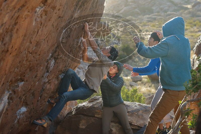 Bouldering in Hueco Tanks on 12/15/2019 with Blue Lizard Climbing and Yoga
Filename: SRM_20191215_1709080.jpg
Aperture: f/4.0
Shutter Speed: 1/250
Body: Canon EOS-1D Mark II
Lens: Canon EF 50mm f/1.8 II