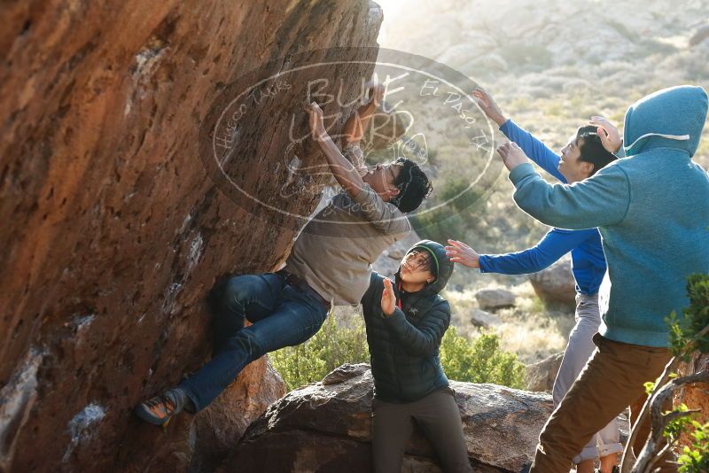 Bouldering in Hueco Tanks on 12/15/2019 with Blue Lizard Climbing and Yoga
Filename: SRM_20191215_1709100.jpg
Aperture: f/4.0
Shutter Speed: 1/250
Body: Canon EOS-1D Mark II
Lens: Canon EF 50mm f/1.8 II