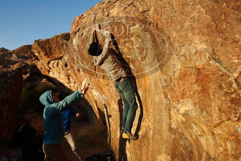 Bouldering in Hueco Tanks on 12/15/2019 with Blue Lizard Climbing and Yoga

Filename: SRM_20191215_1740050.jpg
Aperture: f/7.1
Shutter Speed: 1/250
Body: Canon EOS-1D Mark II
Lens: Canon EF 16-35mm f/2.8 L