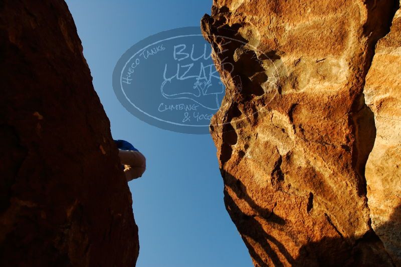 Bouldering in Hueco Tanks on 12/15/2019 with Blue Lizard Climbing and Yoga
Filename: SRM_20191215_1745443.jpg
Aperture: f/6.3
Shutter Speed: 1/250
Body: Canon EOS-1D Mark II
Lens: Canon EF 16-35mm f/2.8 L