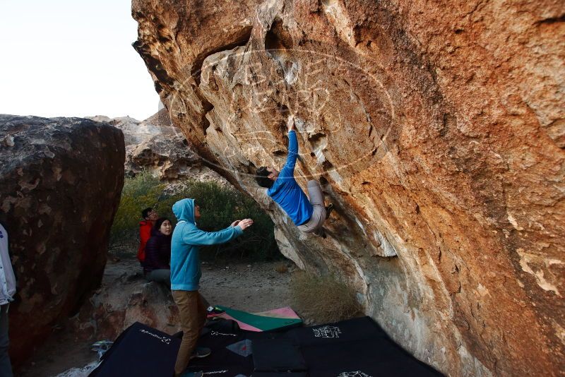 Bouldering in Hueco Tanks on 12/15/2019 with Blue Lizard Climbing and Yoga
Filename: SRM_20191215_1755340.jpg
Aperture: f/4.5
Shutter Speed: 1/250
Body: Canon EOS-1D Mark II
Lens: Canon EF 16-35mm f/2.8 L