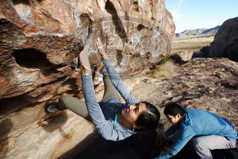 Bouldering in Hueco Tanks on 12/16/2019 with Blue Lizard Climbing and Yoga
Filename: SRM_20191216_1014560.jpg
Aperture: f/8.0
Shutter Speed: 1/200
Body: Canon EOS-1D Mark II
Lens: Canon EF 16-35mm f/2.8 L