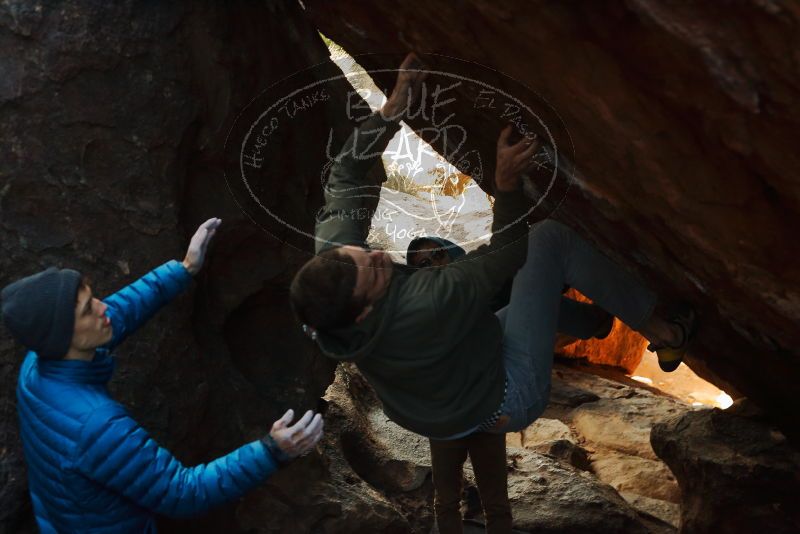 Bouldering in Hueco Tanks on 12/16/2019 with Blue Lizard Climbing and Yoga
Filename: SRM_20191216_1137140.jpg
Aperture: f/5.6
Shutter Speed: 1/200
Body: Canon EOS-1D Mark II
Lens: Canon EF 50mm f/1.8 II