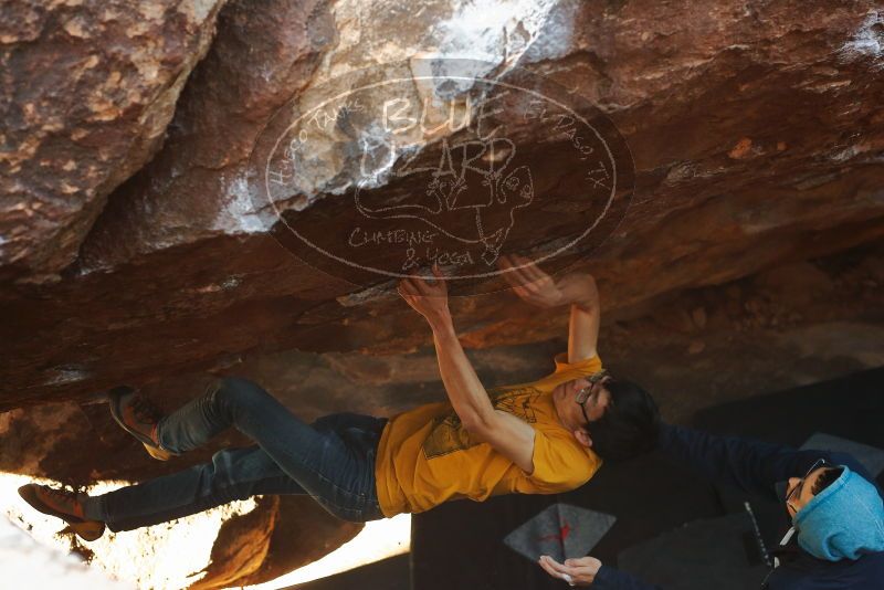 Bouldering in Hueco Tanks on 12/16/2019 with Blue Lizard Climbing and Yoga
Filename: SRM_20191216_1210120.jpg
Aperture: f/3.5
Shutter Speed: 1/250
Body: Canon EOS-1D Mark II
Lens: Canon EF 50mm f/1.8 II