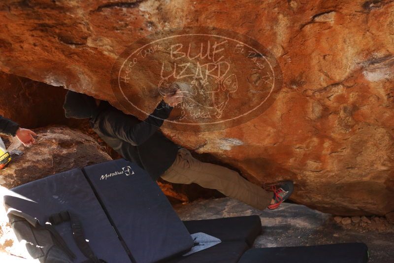 Bouldering in Hueco Tanks on 12/16/2019 with Blue Lizard Climbing and Yoga
Filename: SRM_20191216_1219270.jpg
Aperture: f/2.8
Shutter Speed: 1/250
Body: Canon EOS-1D Mark II
Lens: Canon EF 50mm f/1.8 II