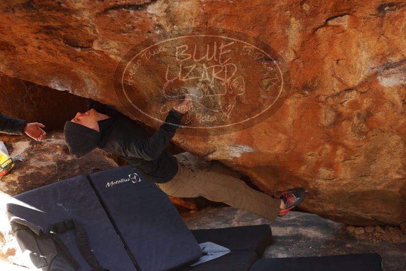 Bouldering in Hueco Tanks on 12/16/2019 with Blue Lizard Climbing and Yoga
Filename: SRM_20191216_1219280.jpg
Aperture: f/2.8
Shutter Speed: 1/250
Body: Canon EOS-1D Mark II
Lens: Canon EF 50mm f/1.8 II