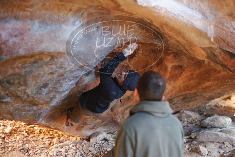 Bouldering in Hueco Tanks on 12/16/2019 with Blue Lizard Climbing and Yoga
Filename: SRM_20191216_1701180.jpg
Aperture: f/2.0
Shutter Speed: 1/250
Body: Canon EOS-1D Mark II
Lens: Canon EF 50mm f/1.8 II