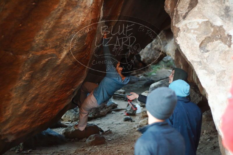 Bouldering in Hueco Tanks on 12/16/2019 with Blue Lizard Climbing and Yoga
Filename: SRM_20191216_1749550.jpg
Aperture: f/2.0
Shutter Speed: 1/250
Body: Canon EOS-1D Mark II
Lens: Canon EF 50mm f/1.8 II