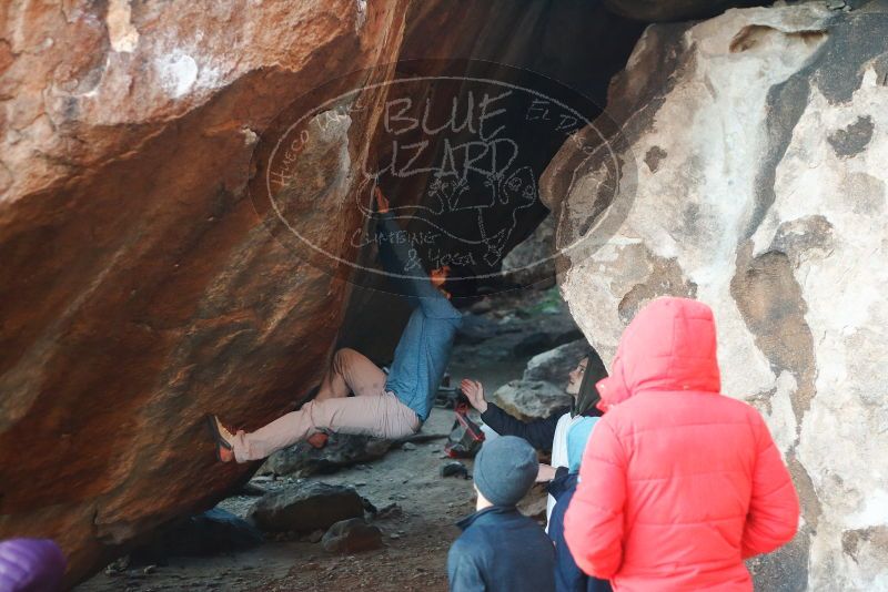 Bouldering in Hueco Tanks on 12/16/2019 with Blue Lizard Climbing and Yoga
Filename: SRM_20191216_1750050.jpg
Aperture: f/2.5
Shutter Speed: 1/250
Body: Canon EOS-1D Mark II
Lens: Canon EF 50mm f/1.8 II
