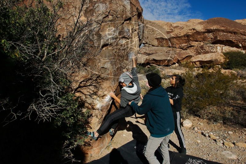 Bouldering in Hueco Tanks on 12/19/2019 with Blue Lizard Climbing and Yoga

Filename: SRM_20191219_1055050.jpg
Aperture: f/8.0
Shutter Speed: 1/500
Body: Canon EOS-1D Mark II
Lens: Canon EF 16-35mm f/2.8 L
