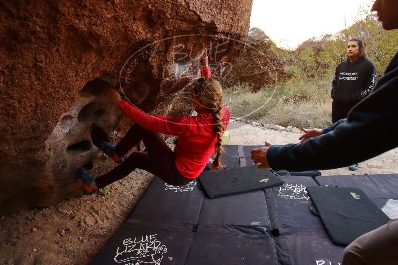 Bouldering in Hueco Tanks on 12/19/2019 with Blue Lizard Climbing and Yoga

Filename: SRM_20191219_1122410.jpg
Aperture: f/4.5
Shutter Speed: 1/250
Body: Canon EOS-1D Mark II
Lens: Canon EF 16-35mm f/2.8 L