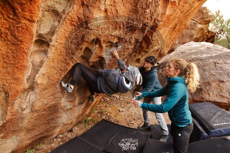 Bouldering in Hueco Tanks on 12/19/2019 with Blue Lizard Climbing and Yoga
Filename: SRM_20191219_1213520.jpg
Aperture: f/4.5
Shutter Speed: 1/200
Body: Canon EOS-1D Mark II
Lens: Canon EF 16-35mm f/2.8 L