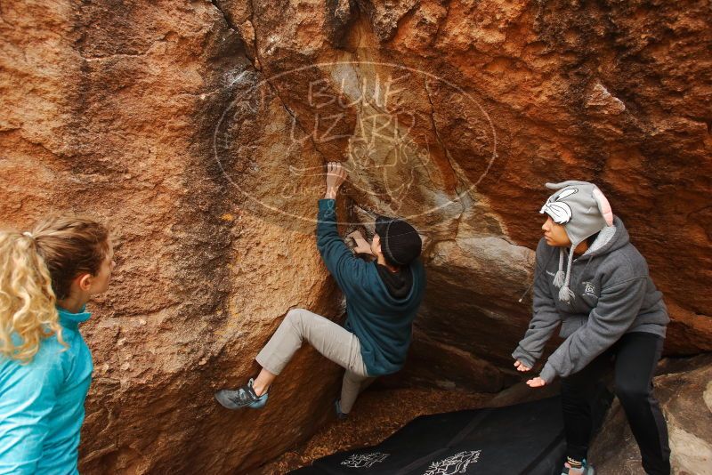Bouldering in Hueco Tanks on 12/19/2019 with Blue Lizard Climbing and Yoga

Filename: SRM_20191219_1305030.jpg
Aperture: f/5.0
Shutter Speed: 1/250
Body: Canon EOS-1D Mark II
Lens: Canon EF 16-35mm f/2.8 L