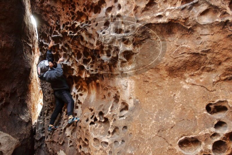 Bouldering in Hueco Tanks on 12/19/2019 with Blue Lizard Climbing and Yoga

Filename: SRM_20191219_1623320.jpg
Aperture: f/2.8
Shutter Speed: 1/100
Body: Canon EOS-1D Mark II
Lens: Canon EF 16-35mm f/2.8 L