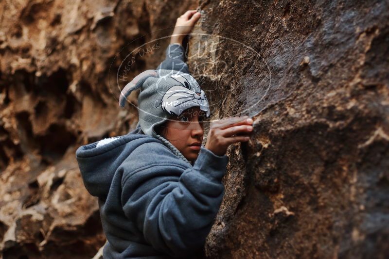 Bouldering in Hueco Tanks on 12/19/2019 with Blue Lizard Climbing and Yoga

Filename: SRM_20191219_1647120.jpg
Aperture: f/2.5
Shutter Speed: 1/100
Body: Canon EOS-1D Mark II
Lens: Canon EF 50mm f/1.8 II