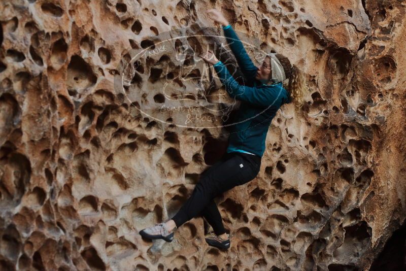 Bouldering in Hueco Tanks on 12/19/2019 with Blue Lizard Climbing and Yoga
Filename: SRM_20191219_1652480.jpg
Aperture: f/3.5
Shutter Speed: 1/100
Body: Canon EOS-1D Mark II
Lens: Canon EF 50mm f/1.8 II