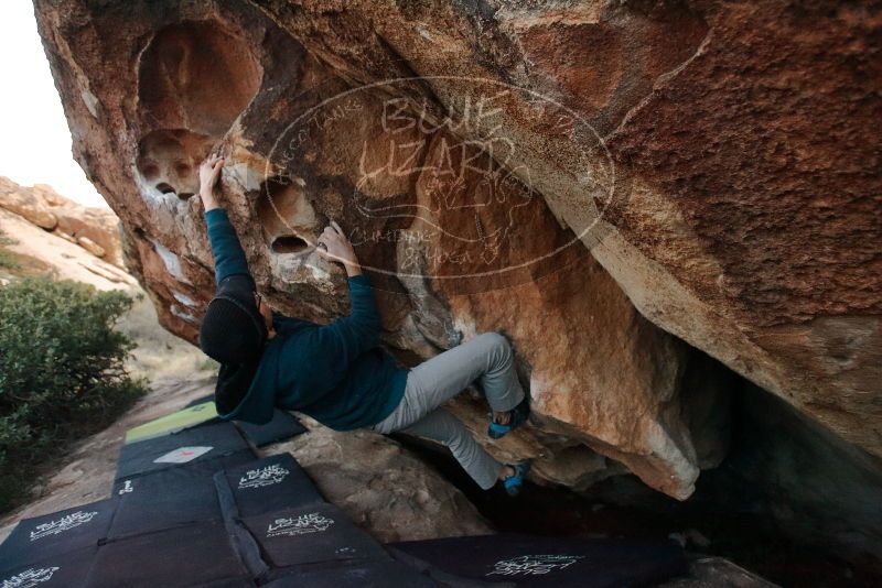 Bouldering in Hueco Tanks on 12/19/2019 with Blue Lizard Climbing and Yoga
Filename: SRM_20191219_1813400.jpg
Aperture: f/2.8
Shutter Speed: 1/250
Body: Canon EOS-1D Mark II
Lens: Canon EF 16-35mm f/2.8 L