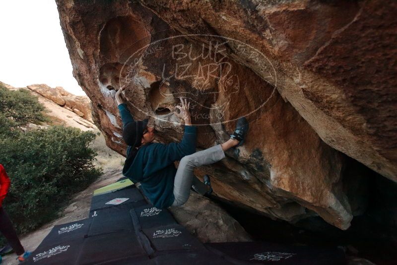 Bouldering in Hueco Tanks on 12/19/2019 with Blue Lizard Climbing and Yoga

Filename: SRM_20191219_1813481.jpg
Aperture: f/3.5
Shutter Speed: 1/250
Body: Canon EOS-1D Mark II
Lens: Canon EF 16-35mm f/2.8 L