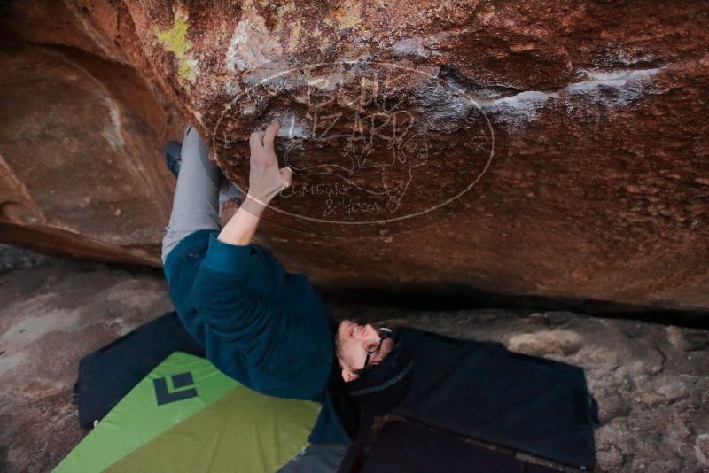 Bouldering in Hueco Tanks on 12/19/2019 with Blue Lizard Climbing and Yoga

Filename: SRM_20191219_1819140.jpg
Aperture: f/2.8
Shutter Speed: 1/125
Body: Canon EOS-1D Mark II
Lens: Canon EF 16-35mm f/2.8 L