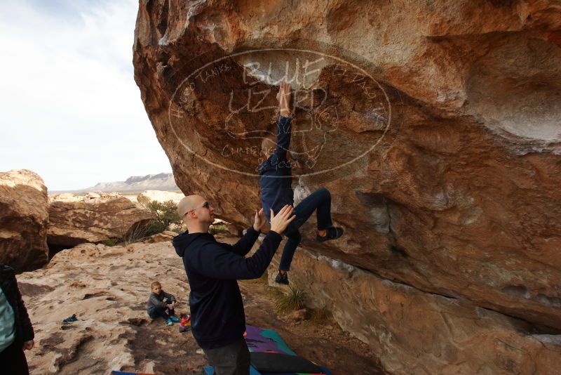 Bouldering in Hueco Tanks on 12/23/2019 with Blue Lizard Climbing and Yoga
Filename: SRM_20191223_1006490.jpg
Aperture: f/8.0
Shutter Speed: 1/320
Body: Canon EOS-1D Mark II
Lens: Canon EF 16-35mm f/2.8 L