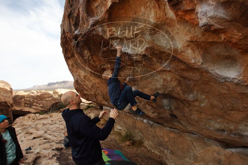 Bouldering in Hueco Tanks on 12/23/2019 with Blue Lizard Climbing and Yoga
Filename: SRM_20191223_1006560.jpg
Aperture: f/9.0
Shutter Speed: 1/320
Body: Canon EOS-1D Mark II
Lens: Canon EF 16-35mm f/2.8 L