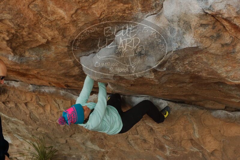 Bouldering in Hueco Tanks on 12/23/2019 with Blue Lizard Climbing and Yoga
Filename: SRM_20191223_1028520.jpg
Aperture: f/5.6
Shutter Speed: 1/500
Body: Canon EOS-1D Mark II
Lens: Canon EF 50mm f/1.8 II