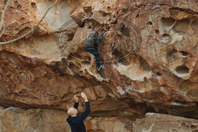 Bouldering in Hueco Tanks on 12/23/2019 with Blue Lizard Climbing and Yoga

Filename: SRM_20191223_1046230.jpg
Aperture: f/4.5
Shutter Speed: 1/500
Body: Canon EOS-1D Mark II
Lens: Canon EF 50mm f/1.8 II