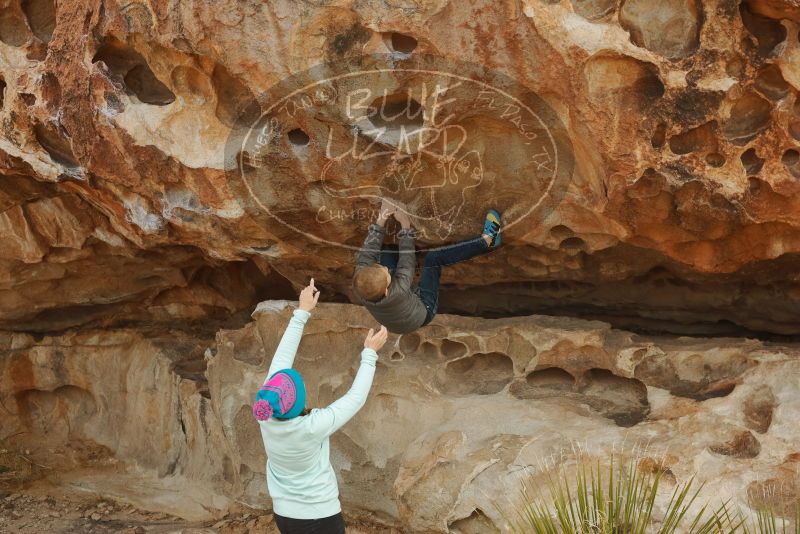 Bouldering in Hueco Tanks on 12/23/2019 with Blue Lizard Climbing and Yoga
Filename: SRM_20191223_1052560.jpg
Aperture: f/5.0
Shutter Speed: 1/500
Body: Canon EOS-1D Mark II
Lens: Canon EF 50mm f/1.8 II
