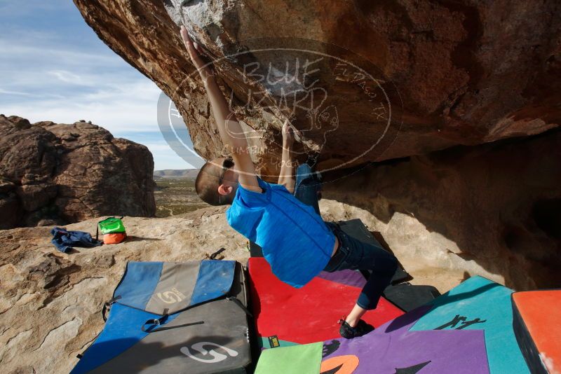 Bouldering in Hueco Tanks on 12/23/2019 with Blue Lizard Climbing and Yoga
Filename: SRM_20191223_1145460.jpg
Aperture: f/8.0
Shutter Speed: 1/250
Body: Canon EOS-1D Mark II
Lens: Canon EF 16-35mm f/2.8 L