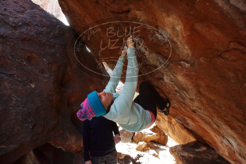 Bouldering in Hueco Tanks on 12/23/2019 with Blue Lizard Climbing and Yoga
Filename: SRM_20191223_1254590.jpg
Aperture: f/6.3
Shutter Speed: 1/250
Body: Canon EOS-1D Mark II
Lens: Canon EF 16-35mm f/2.8 L