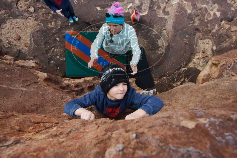 Bouldering in Hueco Tanks on 12/23/2019 with Blue Lizard Climbing and Yoga
Filename: SRM_20191223_1444200.jpg
Aperture: f/6.3
Shutter Speed: 1/250
Body: Canon EOS-1D Mark II
Lens: Canon EF 16-35mm f/2.8 L