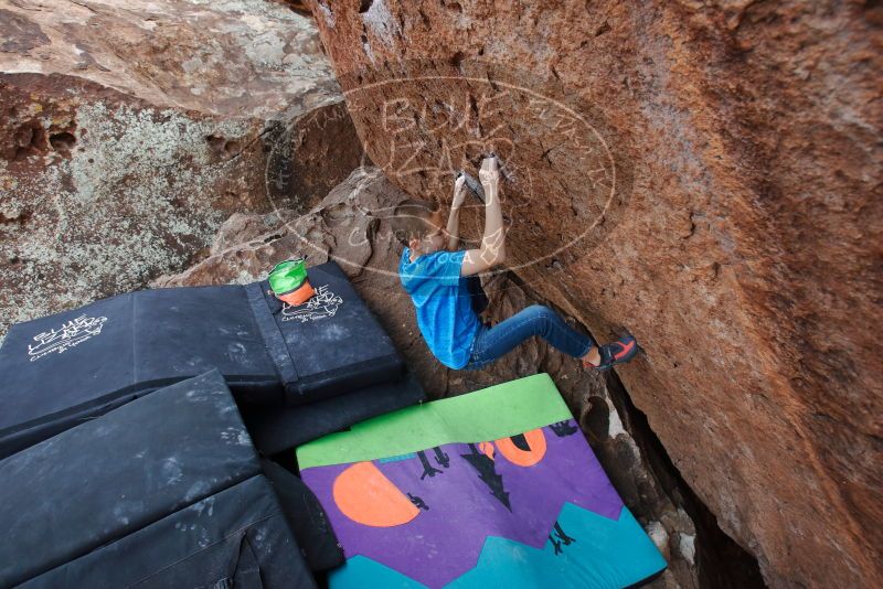 Bouldering in Hueco Tanks on 12/23/2019 with Blue Lizard Climbing and Yoga
Filename: SRM_20191223_1451060.jpg
Aperture: f/5.6
Shutter Speed: 1/250
Body: Canon EOS-1D Mark II
Lens: Canon EF 16-35mm f/2.8 L