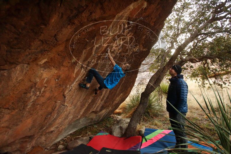 Bouldering in Hueco Tanks on 12/23/2019 with Blue Lizard Climbing and Yoga
Filename: SRM_20191223_1756280.jpg
Aperture: f/3.5
Shutter Speed: 1/200
Body: Canon EOS-1D Mark II
Lens: Canon EF 16-35mm f/2.8 L