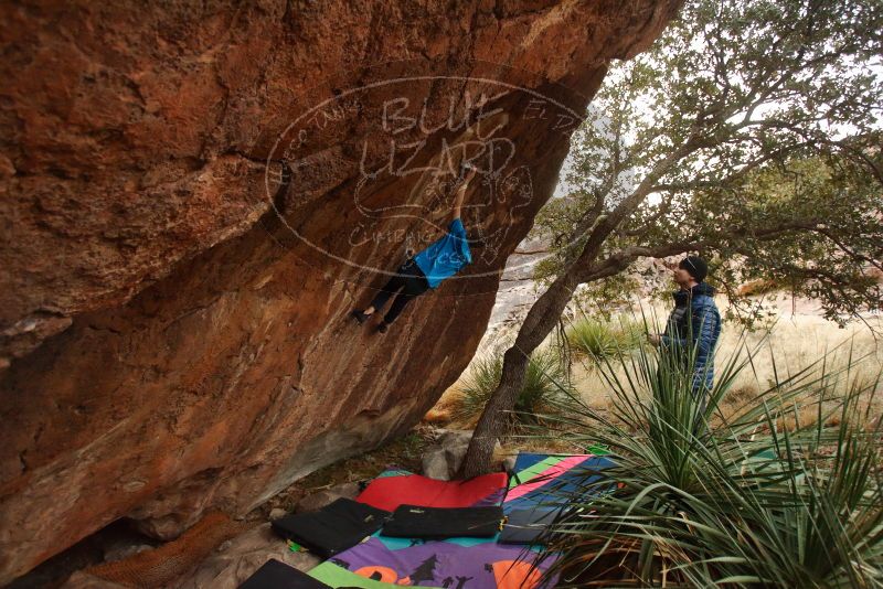 Bouldering in Hueco Tanks on 12/23/2019 with Blue Lizard Climbing and Yoga
Filename: SRM_20191223_1757040.jpg
Aperture: f/3.5
Shutter Speed: 1/200
Body: Canon EOS-1D Mark II
Lens: Canon EF 16-35mm f/2.8 L