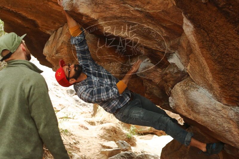 Bouldering in Hueco Tanks on 12/24/2019 with Blue Lizard Climbing and Yoga

Filename: SRM_20191224_1443370.jpg
Aperture: f/3.5
Shutter Speed: 1/250
Body: Canon EOS-1D Mark II
Lens: Canon EF 50mm f/1.8 II