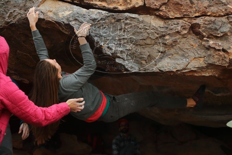 Bouldering in Hueco Tanks on 12/24/2019 with Blue Lizard Climbing and Yoga
Filename: SRM_20191224_1634291.jpg
Aperture: f/4.5
Shutter Speed: 1/250
Body: Canon EOS-1D Mark II
Lens: Canon EF 50mm f/1.8 II