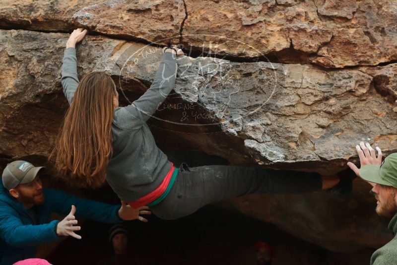 Bouldering in Hueco Tanks on 12/24/2019 with Blue Lizard Climbing and Yoga

Filename: SRM_20191224_1634360.jpg
Aperture: f/4.0
Shutter Speed: 1/250
Body: Canon EOS-1D Mark II
Lens: Canon EF 50mm f/1.8 II