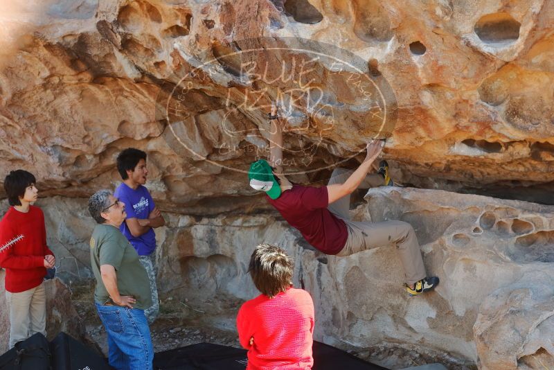 Bouldering in Hueco Tanks on 12/26/2019 with Blue Lizard Climbing and Yoga
Filename: SRM_20191226_1119300.jpg
Aperture: f/4.0
Shutter Speed: 1/250
Body: Canon EOS-1D Mark II
Lens: Canon EF 50mm f/1.8 II