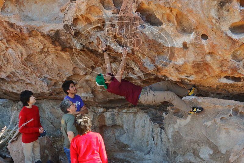 Bouldering in Hueco Tanks on 12/26/2019 with Blue Lizard Climbing and Yoga
Filename: SRM_20191226_1119330.jpg
Aperture: f/4.0
Shutter Speed: 1/250
Body: Canon EOS-1D Mark II
Lens: Canon EF 50mm f/1.8 II