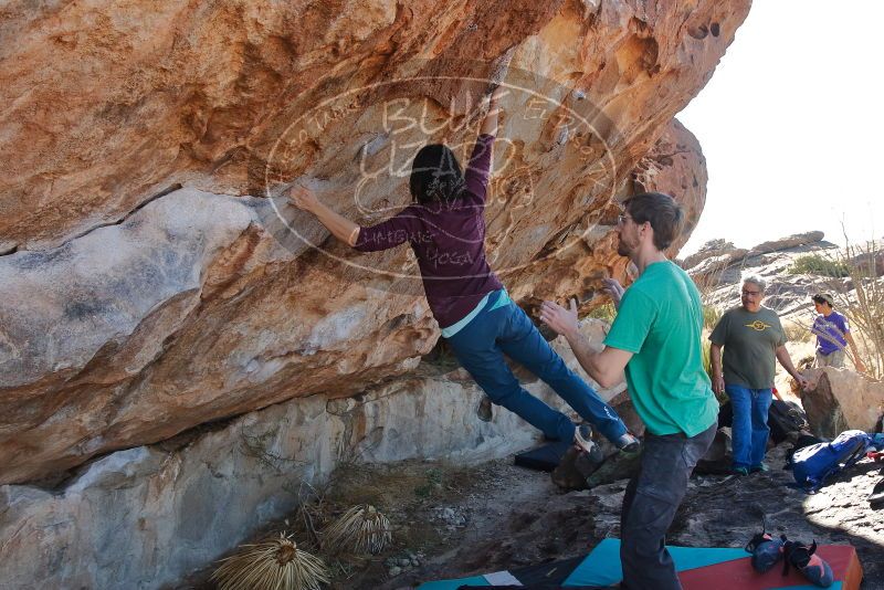 Bouldering in Hueco Tanks on 12/26/2019 with Blue Lizard Climbing and Yoga
Filename: SRM_20191226_1141380.jpg
Aperture: f/7.1
Shutter Speed: 1/320
Body: Canon EOS-1D Mark II
Lens: Canon EF 16-35mm f/2.8 L