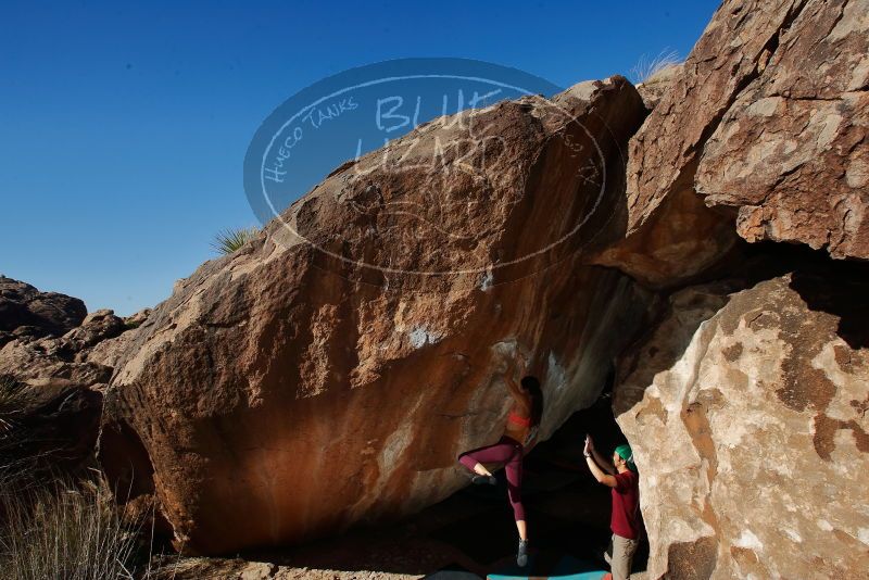 Bouldering in Hueco Tanks on 12/26/2019 with Blue Lizard Climbing and Yoga
Filename: SRM_20191226_1348560.jpg
Aperture: f/9.0
Shutter Speed: 1/250
Body: Canon EOS-1D Mark II
Lens: Canon EF 16-35mm f/2.8 L