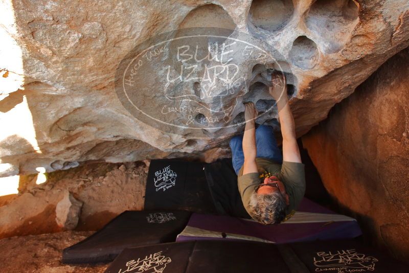 Bouldering in Hueco Tanks on 12/26/2019 with Blue Lizard Climbing and Yoga
Filename: SRM_20191226_1500241.jpg
Aperture: f/5.0
Shutter Speed: 1/250
Body: Canon EOS-1D Mark II
Lens: Canon EF 16-35mm f/2.8 L