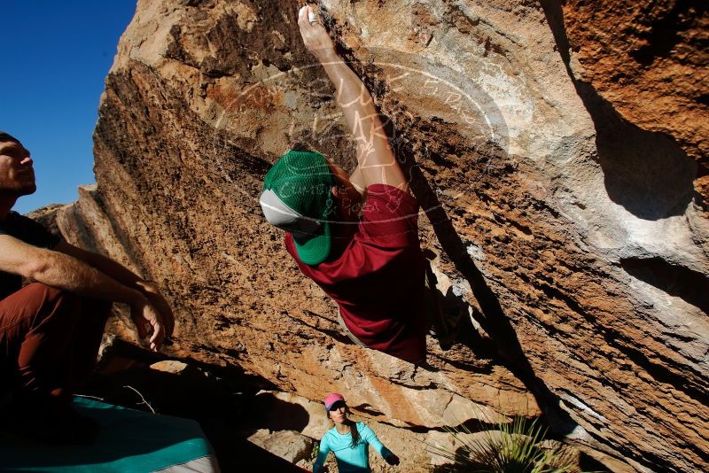 Bouldering in Hueco Tanks on 12/26/2019 with Blue Lizard Climbing and Yoga
Filename: SRM_20191226_1509570.jpg
Aperture: f/7.1
Shutter Speed: 1/500
Body: Canon EOS-1D Mark II
Lens: Canon EF 16-35mm f/2.8 L