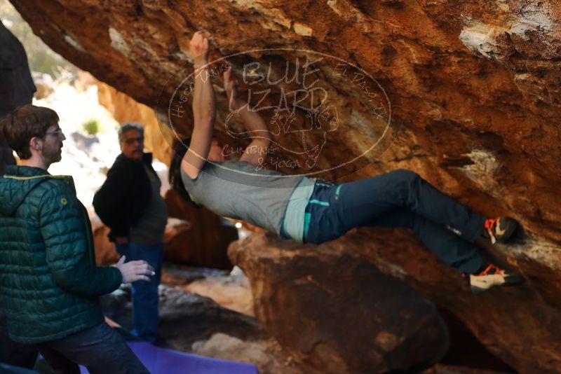 Bouldering in Hueco Tanks on 12/26/2019 with Blue Lizard Climbing and Yoga
Filename: SRM_20191226_1710100.jpg
Aperture: f/3.5
Shutter Speed: 1/320
Body: Canon EOS-1D Mark II
Lens: Canon EF 50mm f/1.8 II