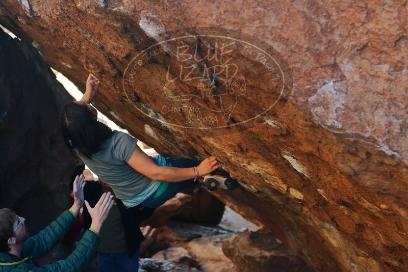 Bouldering in Hueco Tanks on 12/26/2019 with Blue Lizard Climbing and Yoga
Filename: SRM_20191226_1710240.jpg
Aperture: f/4.0
Shutter Speed: 1/320
Body: Canon EOS-1D Mark II
Lens: Canon EF 50mm f/1.8 II