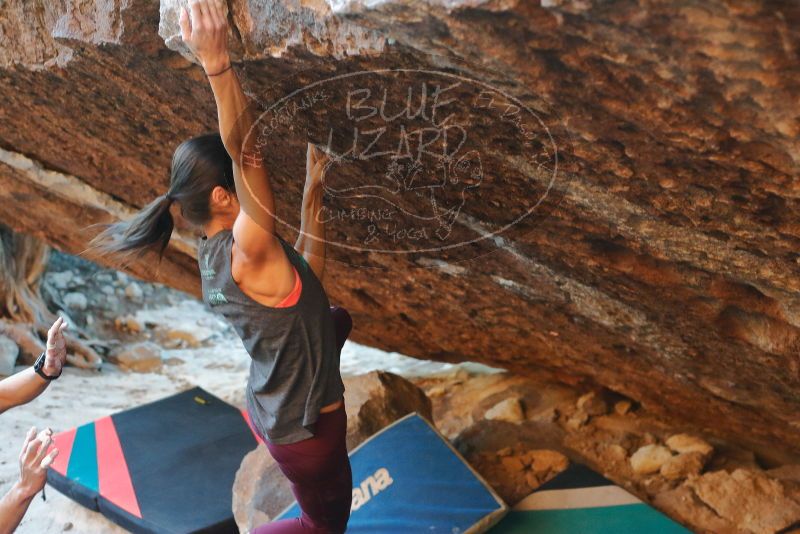 Bouldering in Hueco Tanks on 12/26/2019 with Blue Lizard Climbing and Yoga
Filename: SRM_20191226_1753583.jpg
Aperture: f/3.5
Shutter Speed: 1/250
Body: Canon EOS-1D Mark II
Lens: Canon EF 50mm f/1.8 II