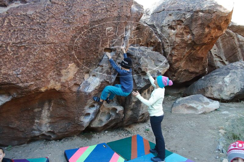 Bouldering in Hueco Tanks on 12/27/2019 with Blue Lizard Climbing and Yoga

Filename: SRM_20191227_1013131.jpg
Aperture: f/4.0
Shutter Speed: 1/250
Body: Canon EOS-1D Mark II
Lens: Canon EF 16-35mm f/2.8 L