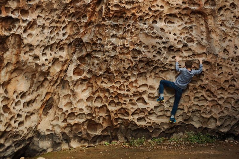 Bouldering in Hueco Tanks on 12/27/2019 with Blue Lizard Climbing and Yoga
Filename: SRM_20191227_1557030.jpg
Aperture: f/3.2
Shutter Speed: 1/160
Body: Canon EOS-1D Mark II
Lens: Canon EF 50mm f/1.8 II