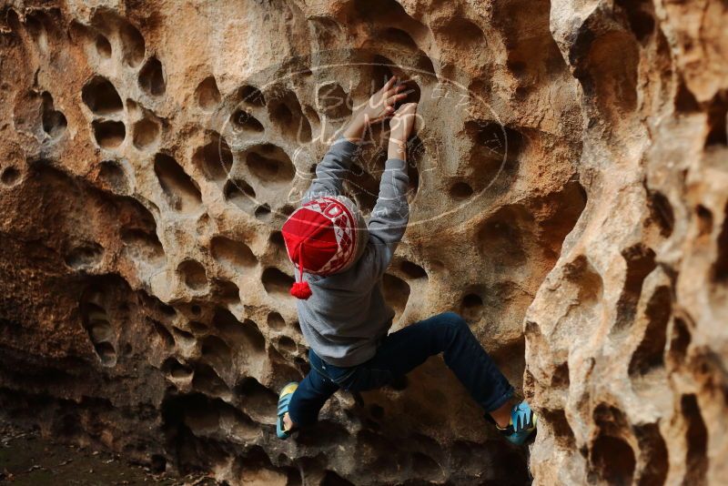 Bouldering in Hueco Tanks on 12/27/2019 with Blue Lizard Climbing and Yoga

Filename: SRM_20191227_1607160.jpg
Aperture: f/3.2
Shutter Speed: 1/200
Body: Canon EOS-1D Mark II
Lens: Canon EF 50mm f/1.8 II